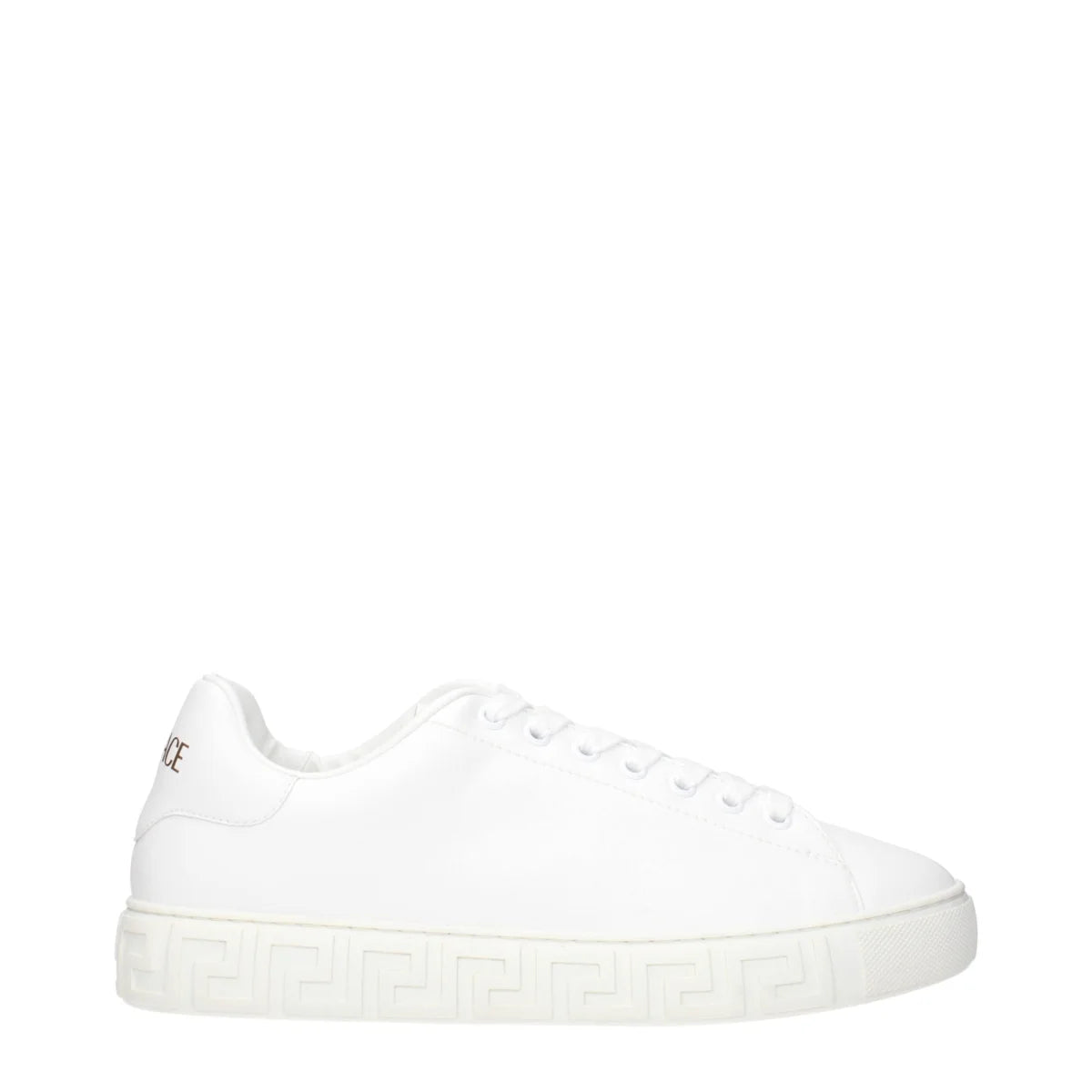 Versace White Leather Sneakers Premium Designer Clothing