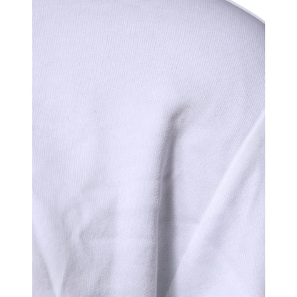 Versace White Medusa Crew Neck Pullover Sweater for Men