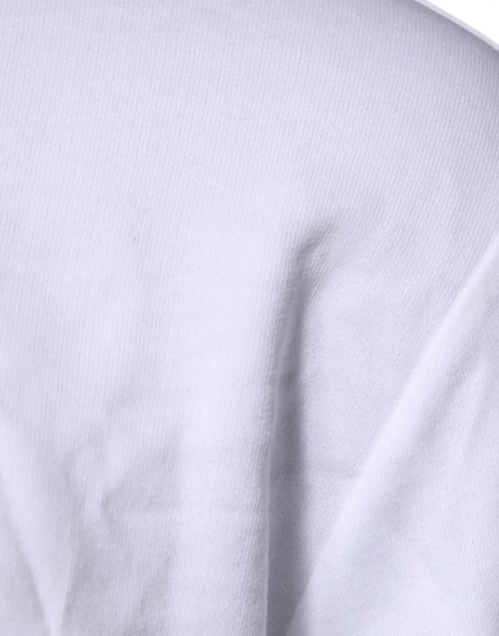 Versace White Medusa Embroidery Crew Neck Pullover Sweater