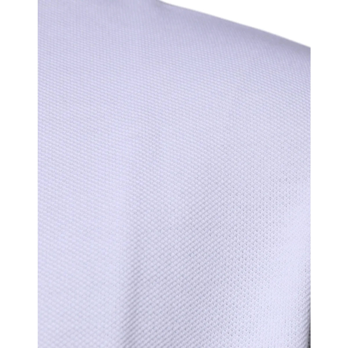 Versace White Viscose Collared Polo with Short Sleeves
