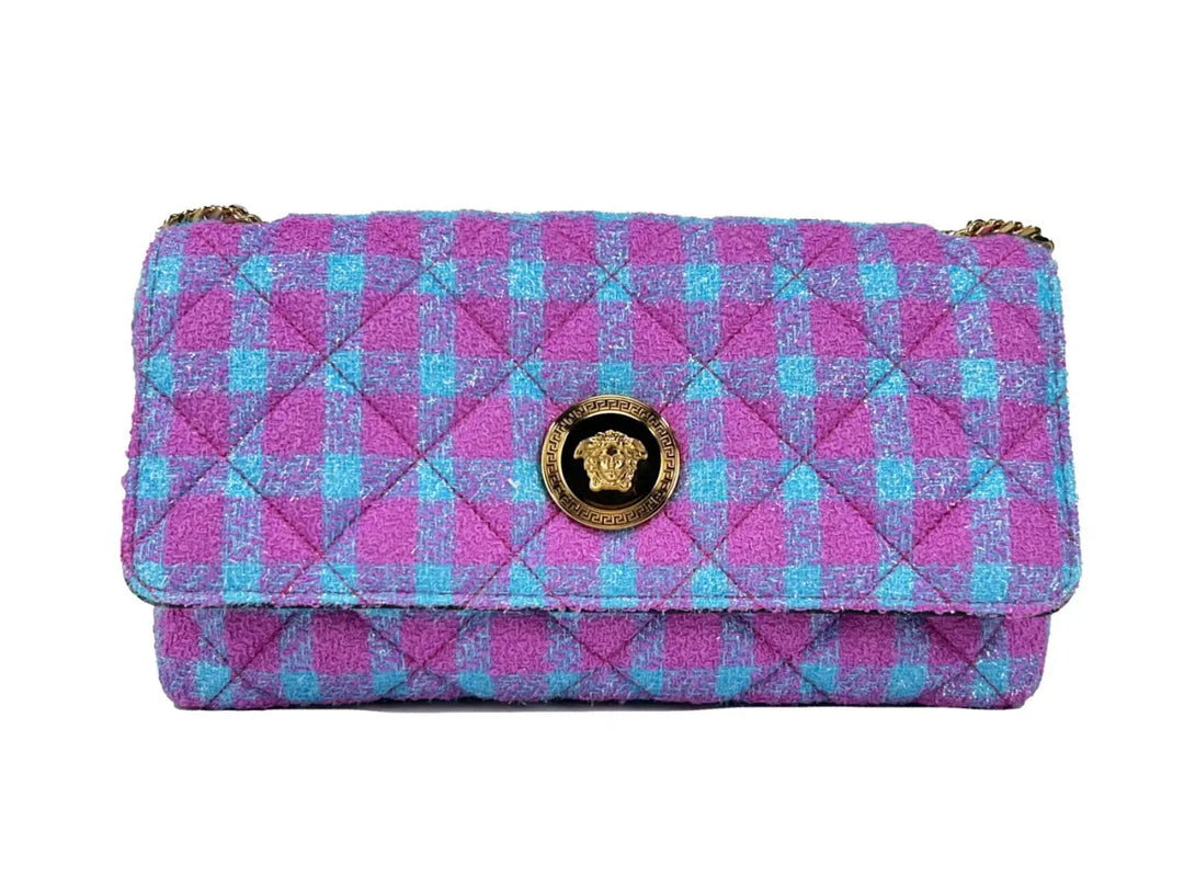 Versace Wool Lurex Medium Shoulder Crossbody Bag