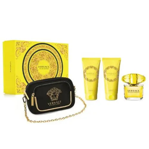 Unleash Luxury with Versace Yellow Diamond Gift Set & Clutch Bag! Women’s Sets