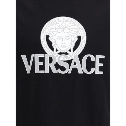 Versace’s Cotton T-Shirt Features Bold Logo and Luxe Monogram Print Versace