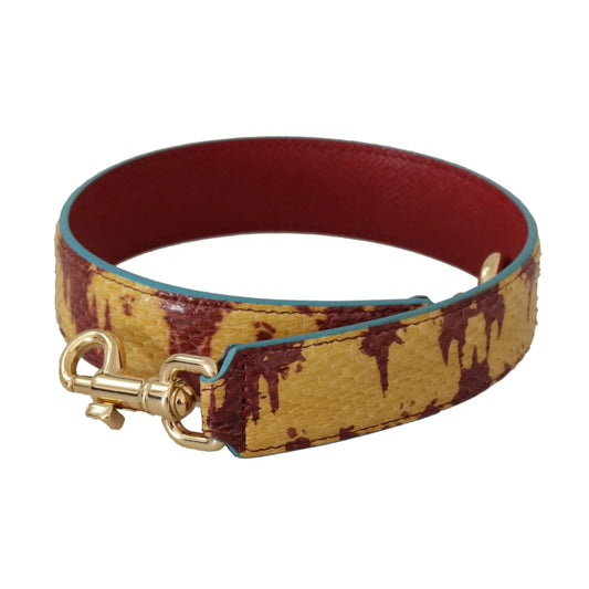 Vibrant Dolce Gabbana Yellow Red Shoulder Strap Ayers Leather &