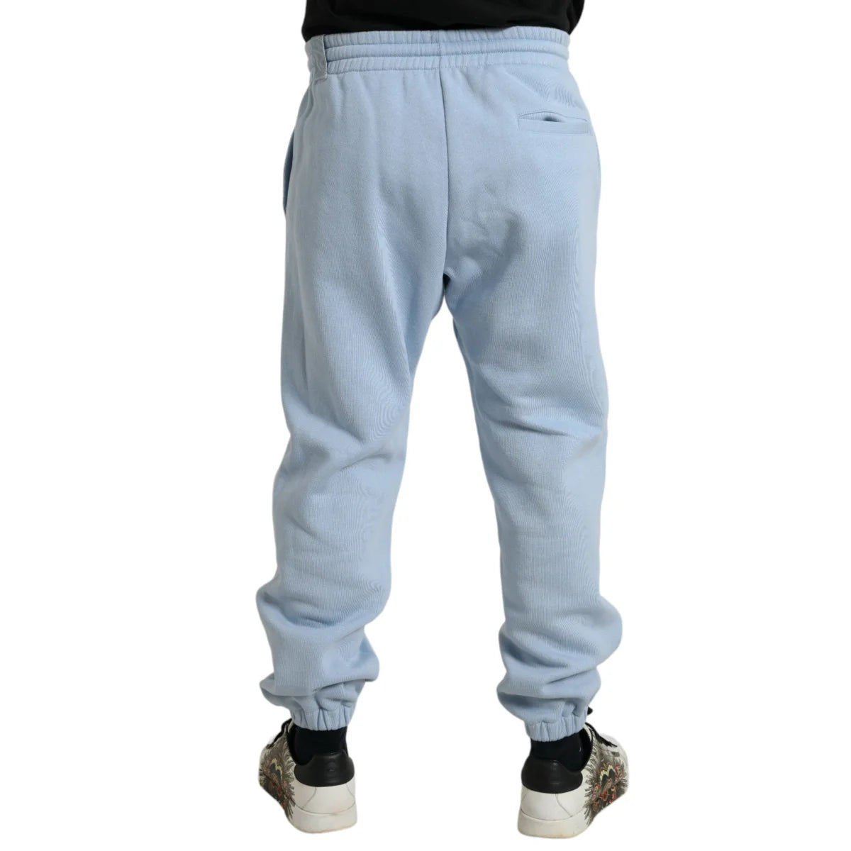 Vibrant Gabbana Light Blue Skinny Cotton Blend Jogger Pants Dolce &