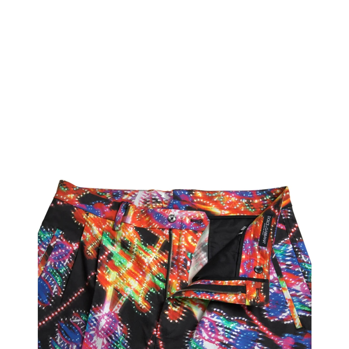Vibrant Gabbana Multicolor Bermuda Logo Details Shorts Dolce &