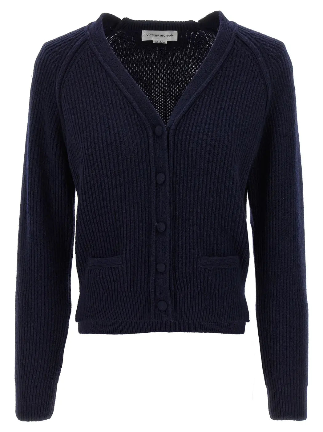 Victoria Beckham Blue Wool Cardigan