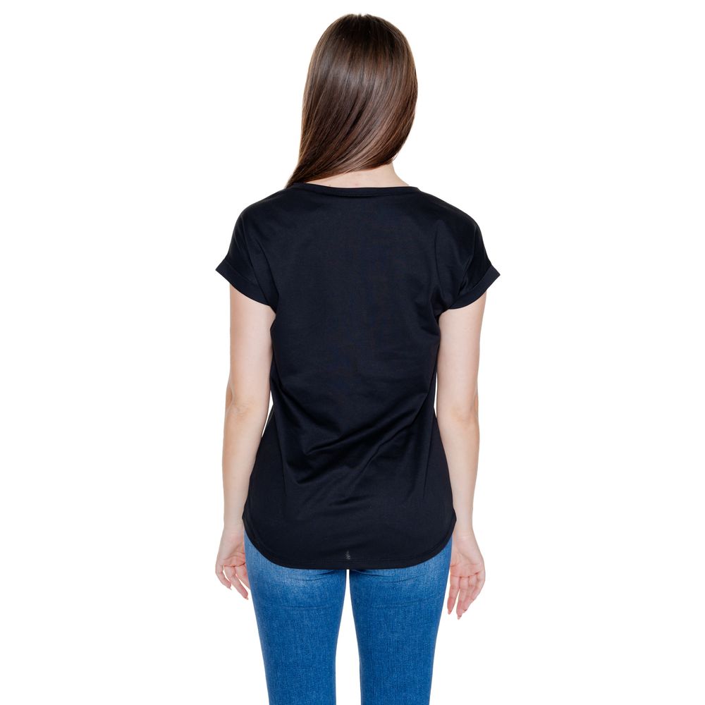 Vila Clothes - Black Cotton T-Shirt