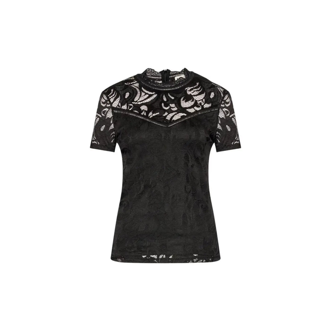Vila Clothes Black Polyamide T-shirt