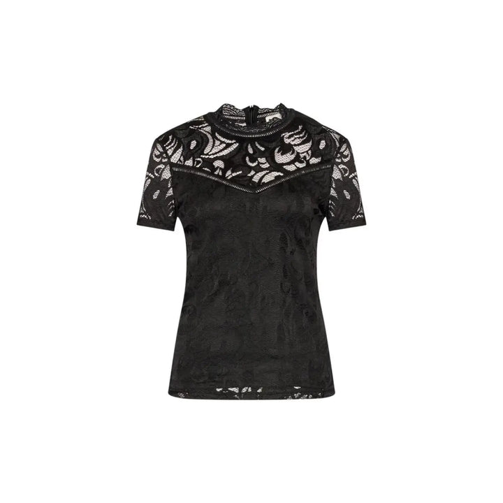 Vila Clothes Black Polyamide T-shirt