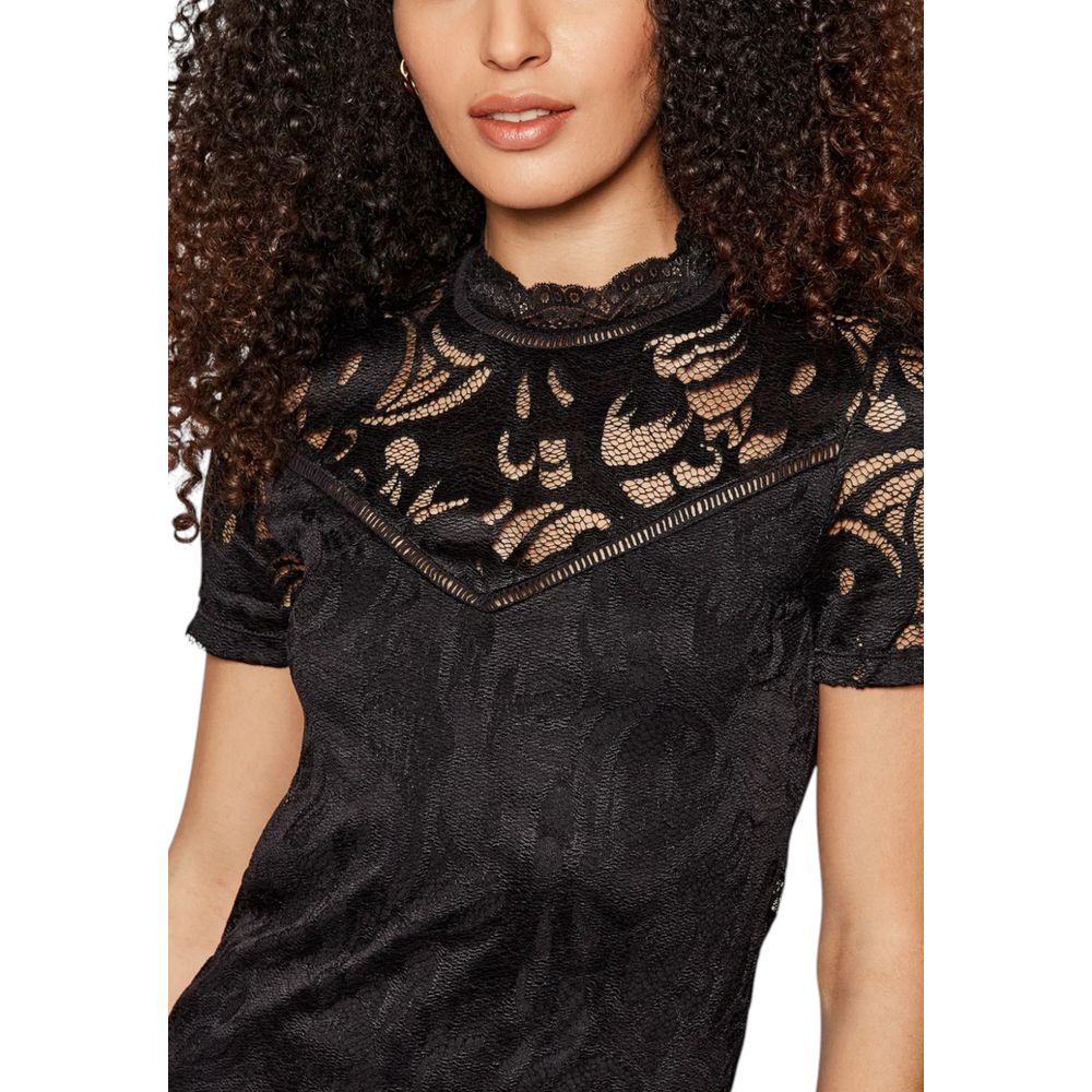 Vila Clothes - Black Polyamide T-Shirt