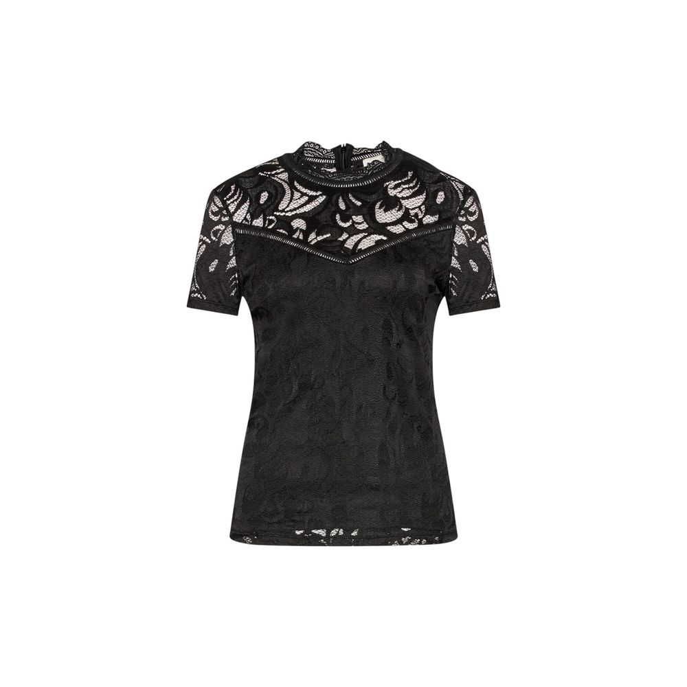 Vila Clothes - Black Polyamide T-Shirt