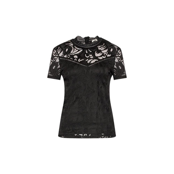 Vila Clothes - Black Polyamide T-Shirt