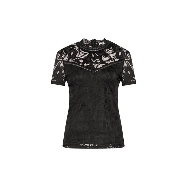 Vila Clothes - Black Polyamide T-Shirt