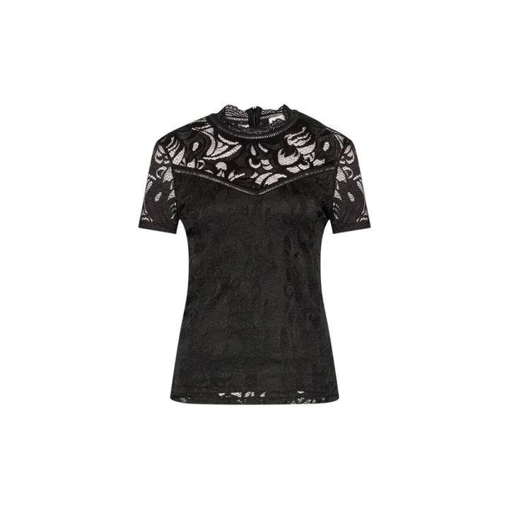 Vila Clothes Black Polyamide T-Shirt
