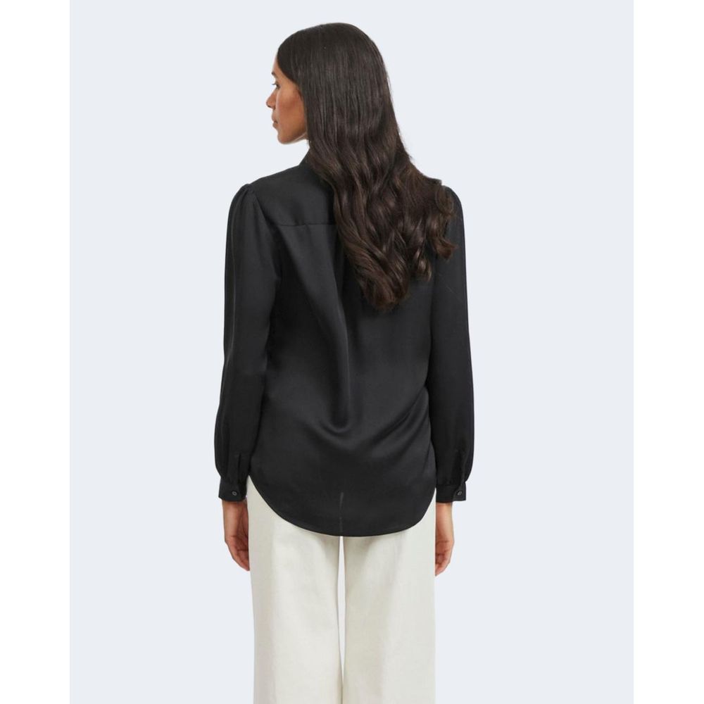 Vila Clothes Blouses - Women’s Black Polyester Blouse