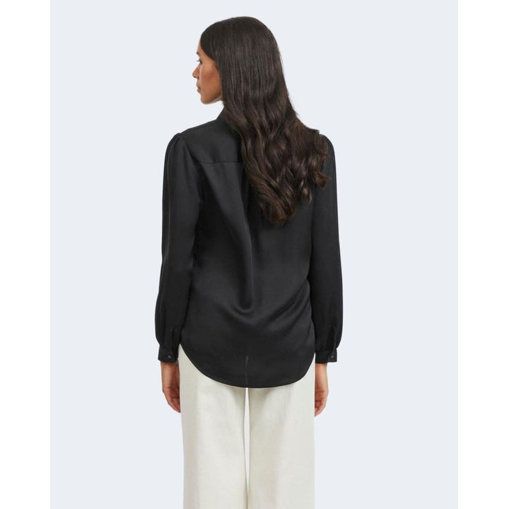 Vila Clothes Blouses - Women’s Black Polyester Blouse
