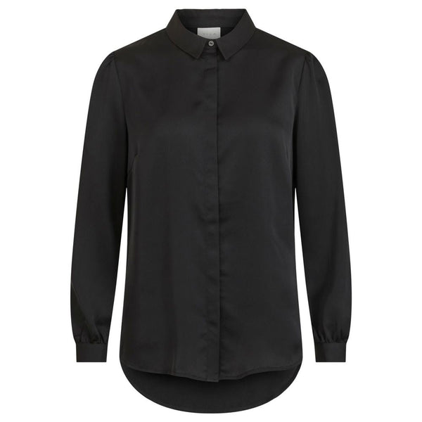 Vila Clothes Blouses - Women’s Black Polyester Blouse