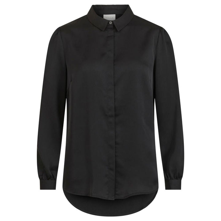 Vila Clothes Blouses - Women’s Black Polyester Blouse
