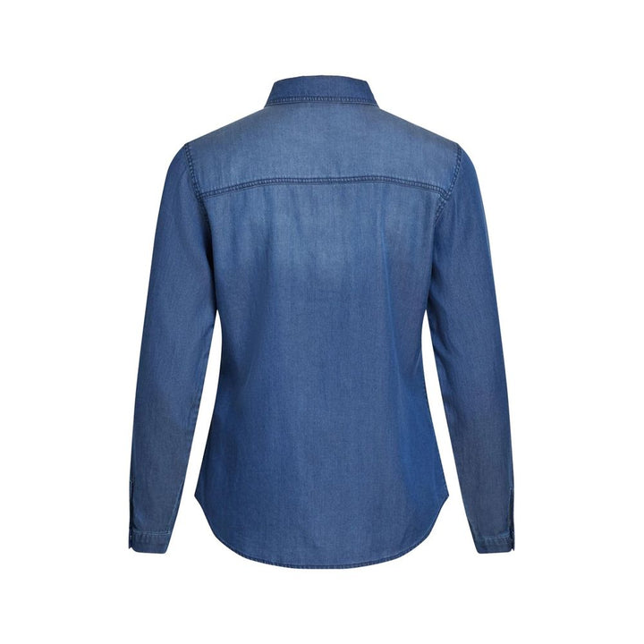 Vila Clothes Shirts - Women’s Blue Cotton Blouse