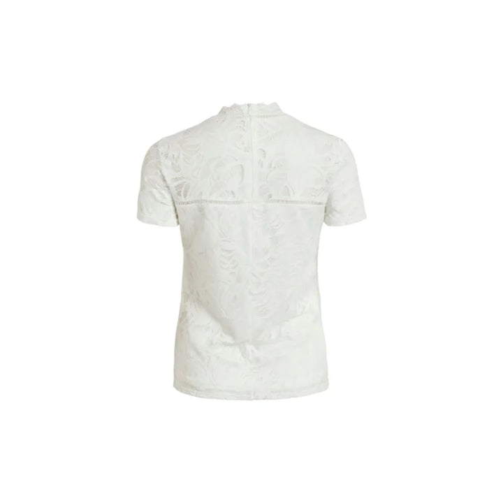 Vila Clothes Cream Polyamide T-Shirt