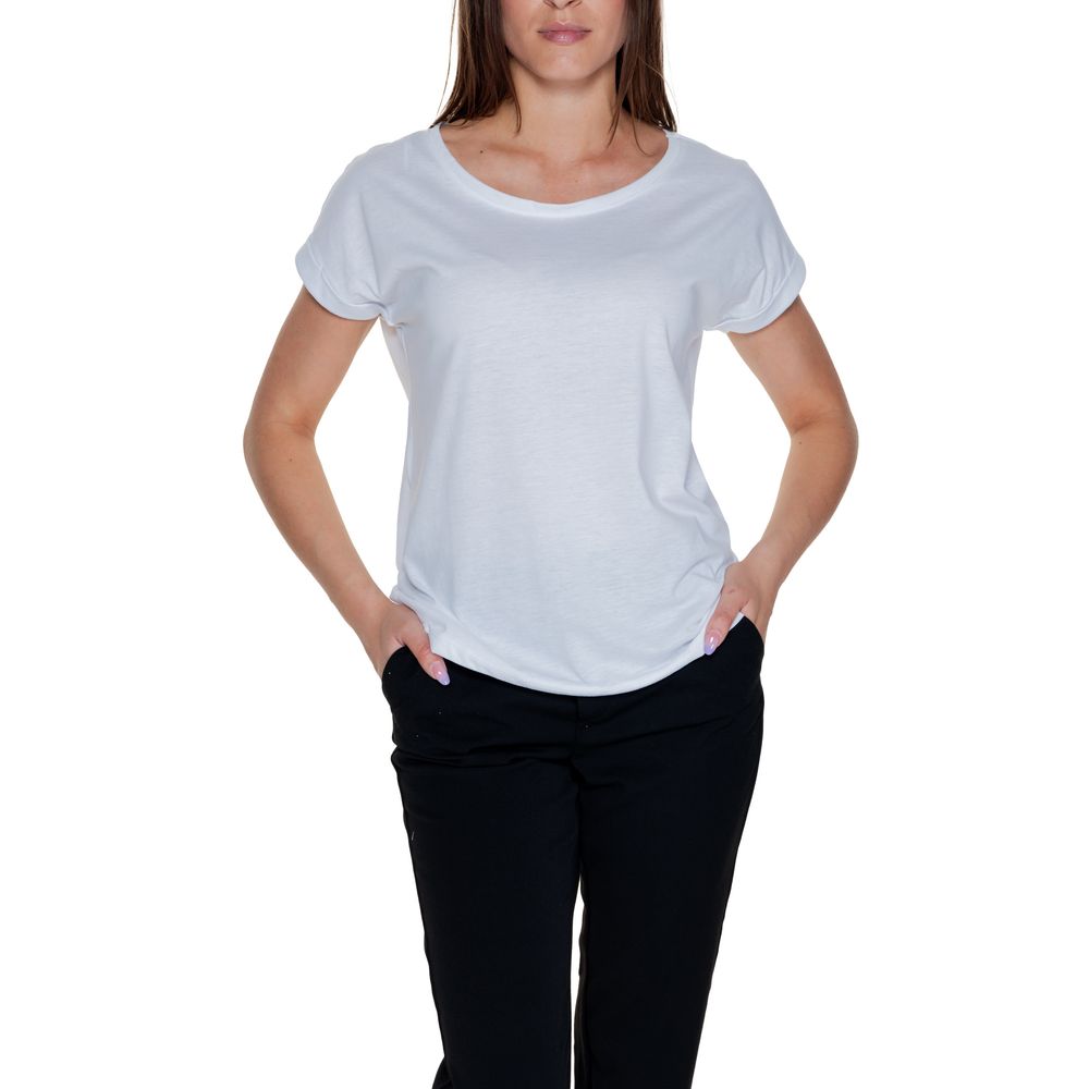 Vila Clothes - White Cotton T-Shirt