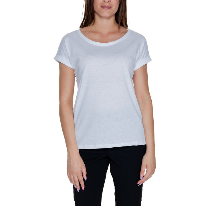 Vila Clothes - White Cotton T-Shirt