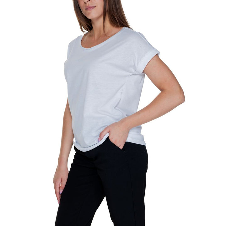 Vila Clothes - White Cotton T-Shirt