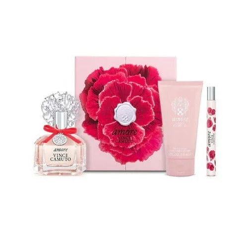 Vince Camuto Amore 3 Piece Gift Set with Parfum Spray and Body Cream Women’s Sets