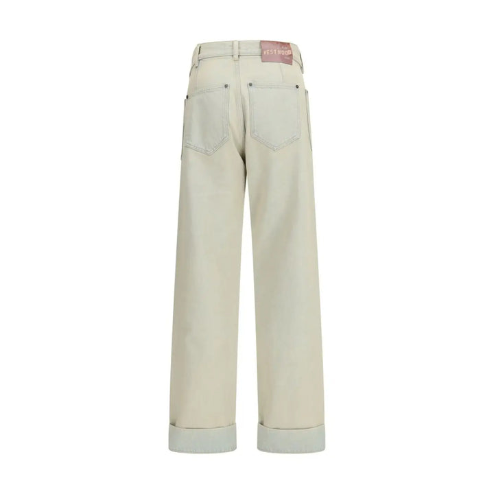 Vivienne Westwood Beige Cotton Relaxed Fit Jeans