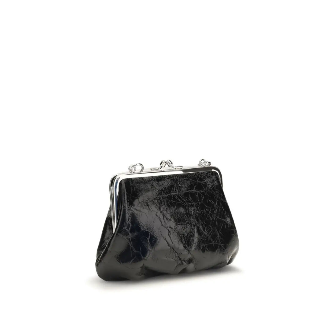 Vivienne Westwood Black Calf Leather Bos Taurus Handbag