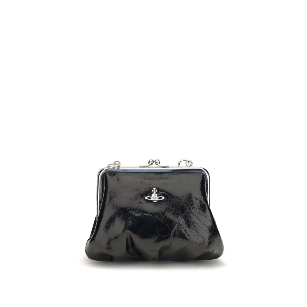 Vivienne Westwood Black Calf Leather Bos Taurus Handbag
