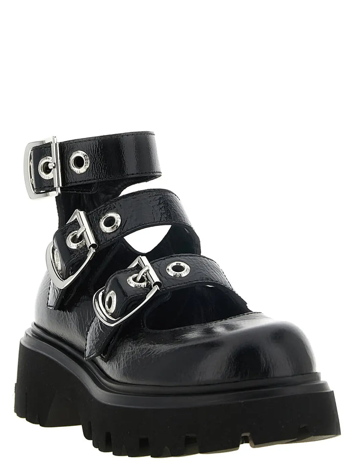 Vivienne Westwood Black Calfskin Ballet Flats