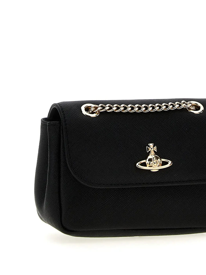 Vivienne Westwood Black Cowhide Crossbody Bag