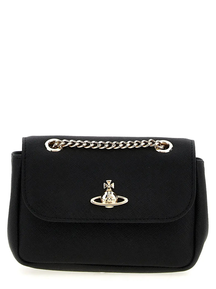 Vivienne Westwood Black Cowhide Crossbody Bag