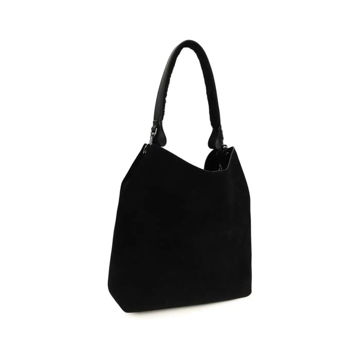Vivienne Westwood Black Suede Leather Shoulder Bag