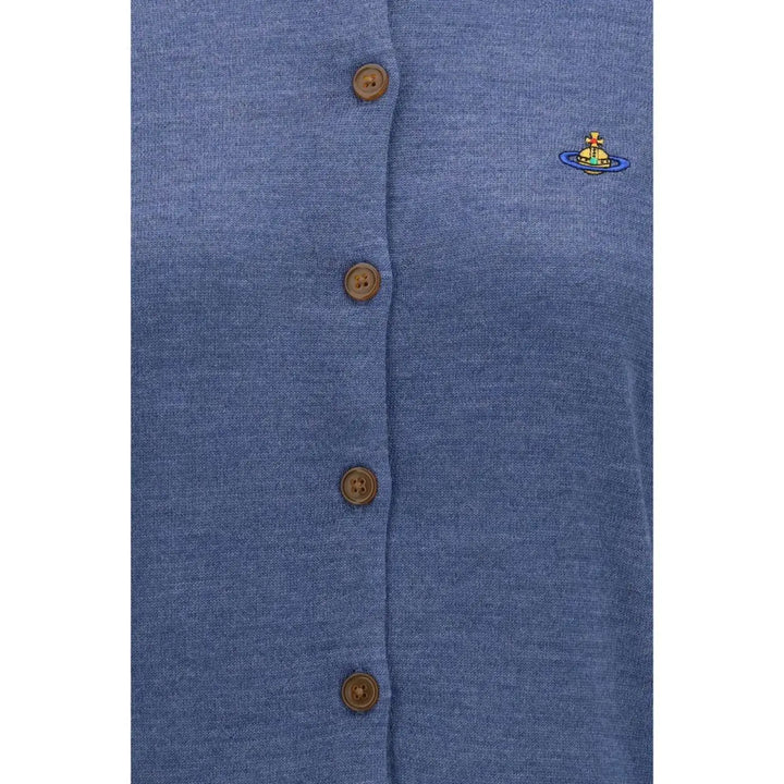 Vivienne Westwood Blue Wool Oves Aries Cardigan