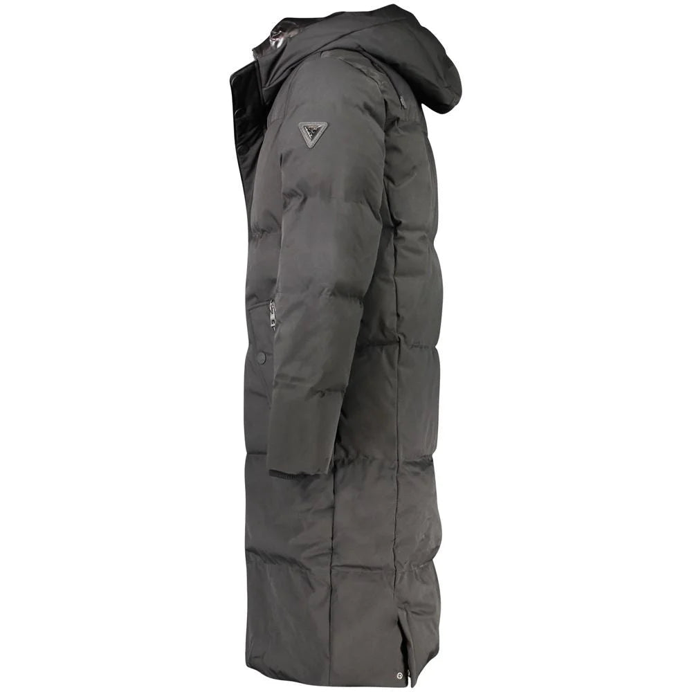 Water Resistant Down Jacket with Hood Sustainable Clothing Innovation Guess Jeans