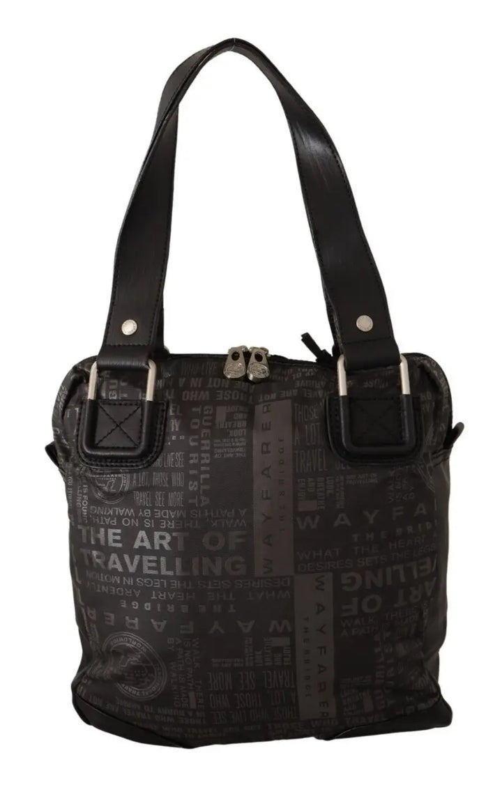 WAYFARER - Black Printed Logo Shoulder Handbag Purse Bag