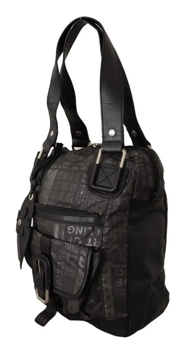 WAYFARER - Black Printed Logo Shoulder Handbag Purse Bag