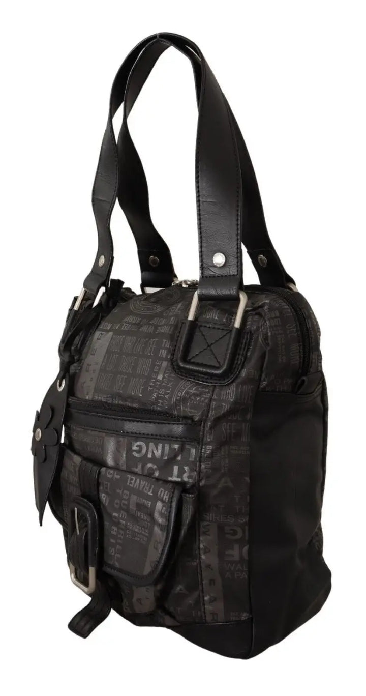 WAYFARER - Black Printed Logo Shoulder Handbag Purse Bag