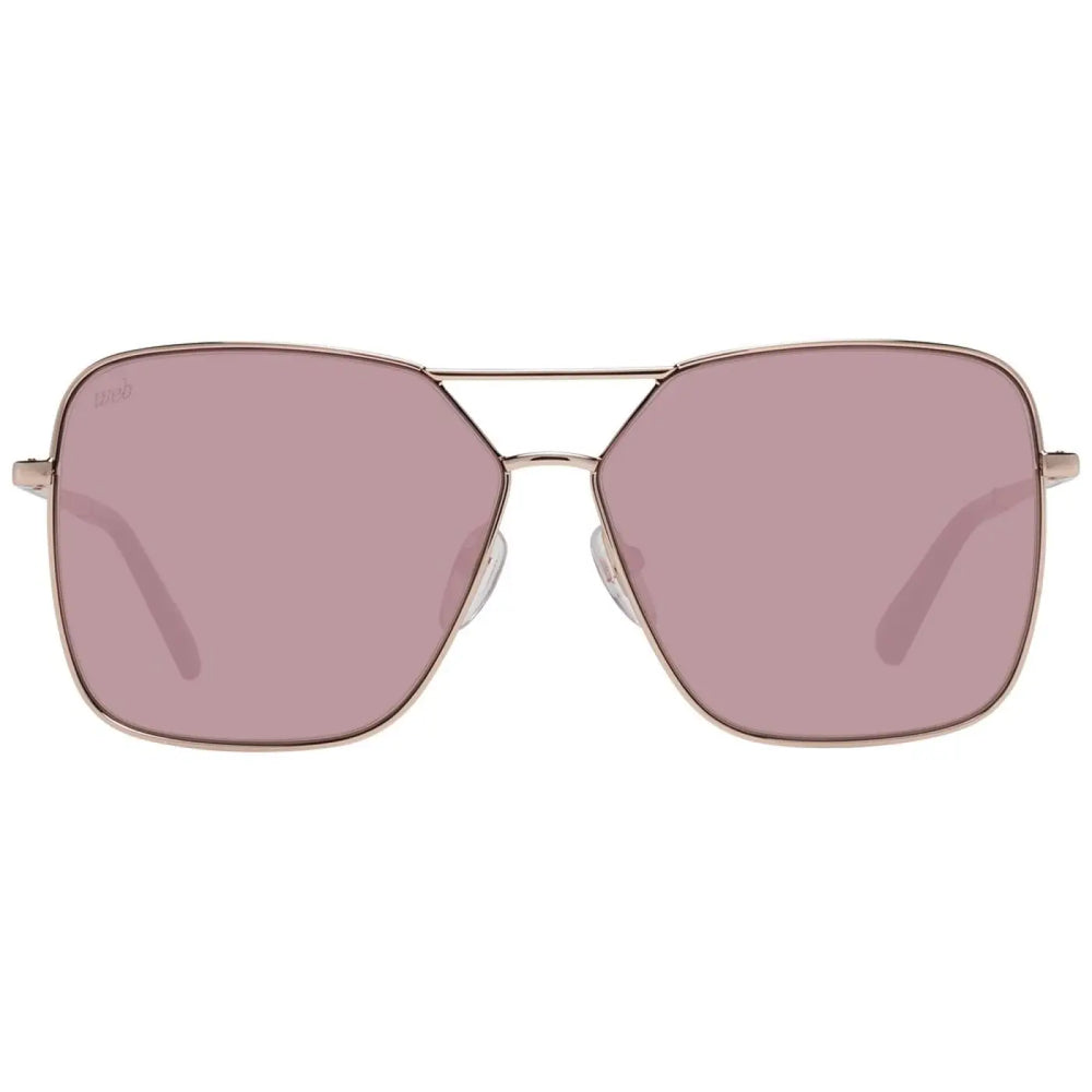 Web Rose Gold Metal Sunglasses
