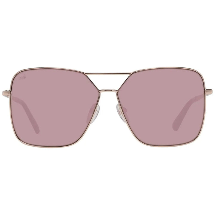 Web Rose Gold Metal Sunglasses