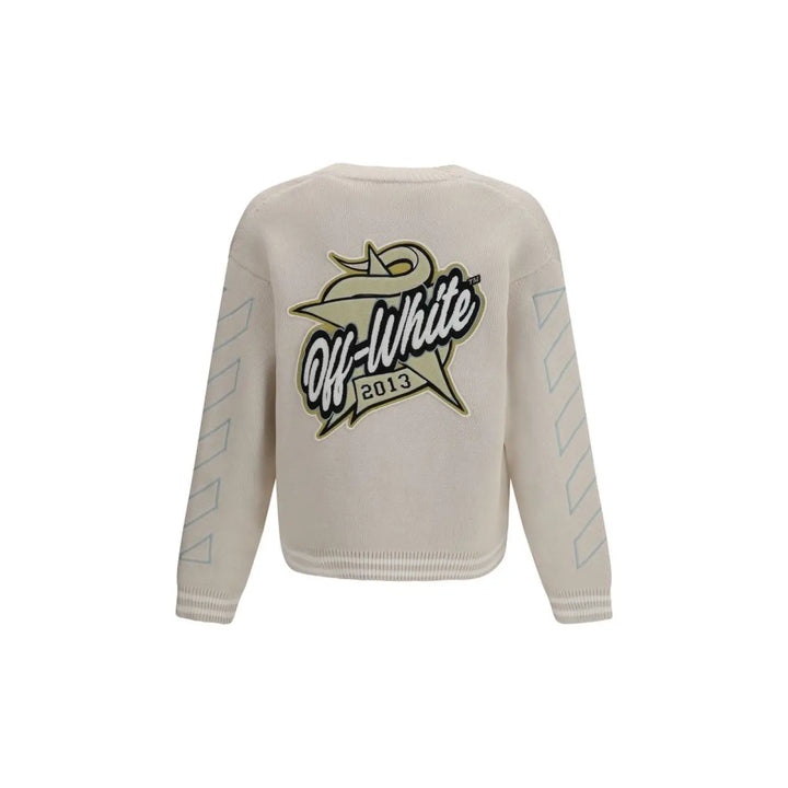 Off-white Beige Cotton Cardigan