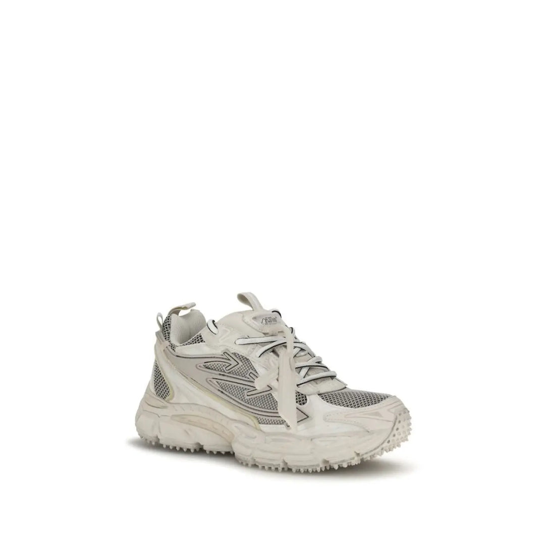 Off-white Beige Polyethylene Athletic Sneakers