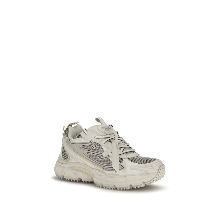 Off-white Beige Polyethylene Athletic Sneakers