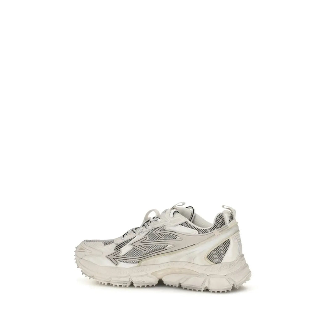 Off-white Beige Polyethylene Athletic Sneakers
