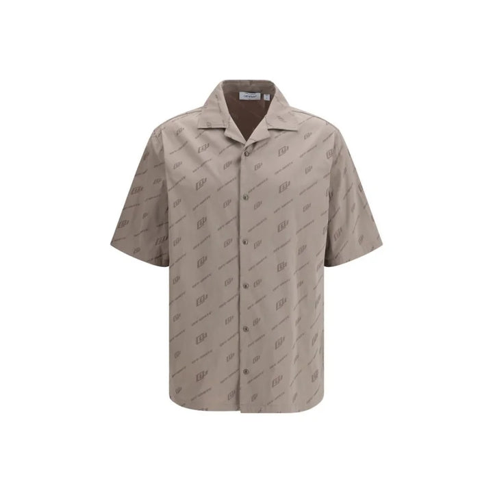 Off-White Beige Viscose Shortsleeve Shirt