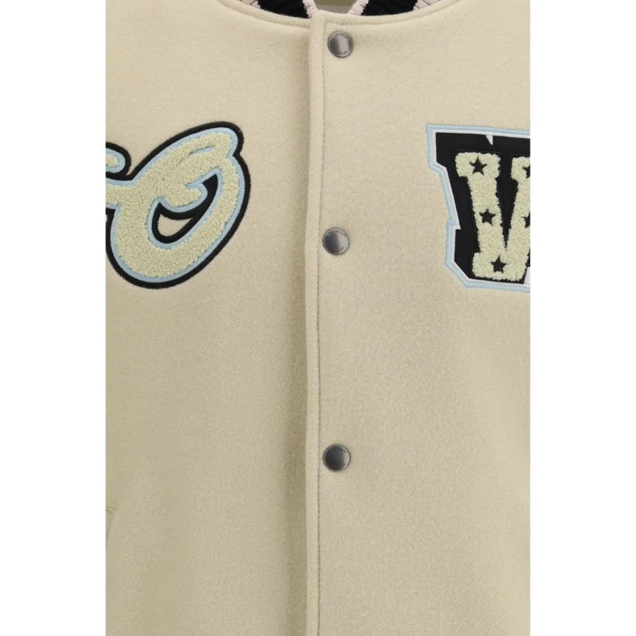 Off-White Beige Wool Bomber