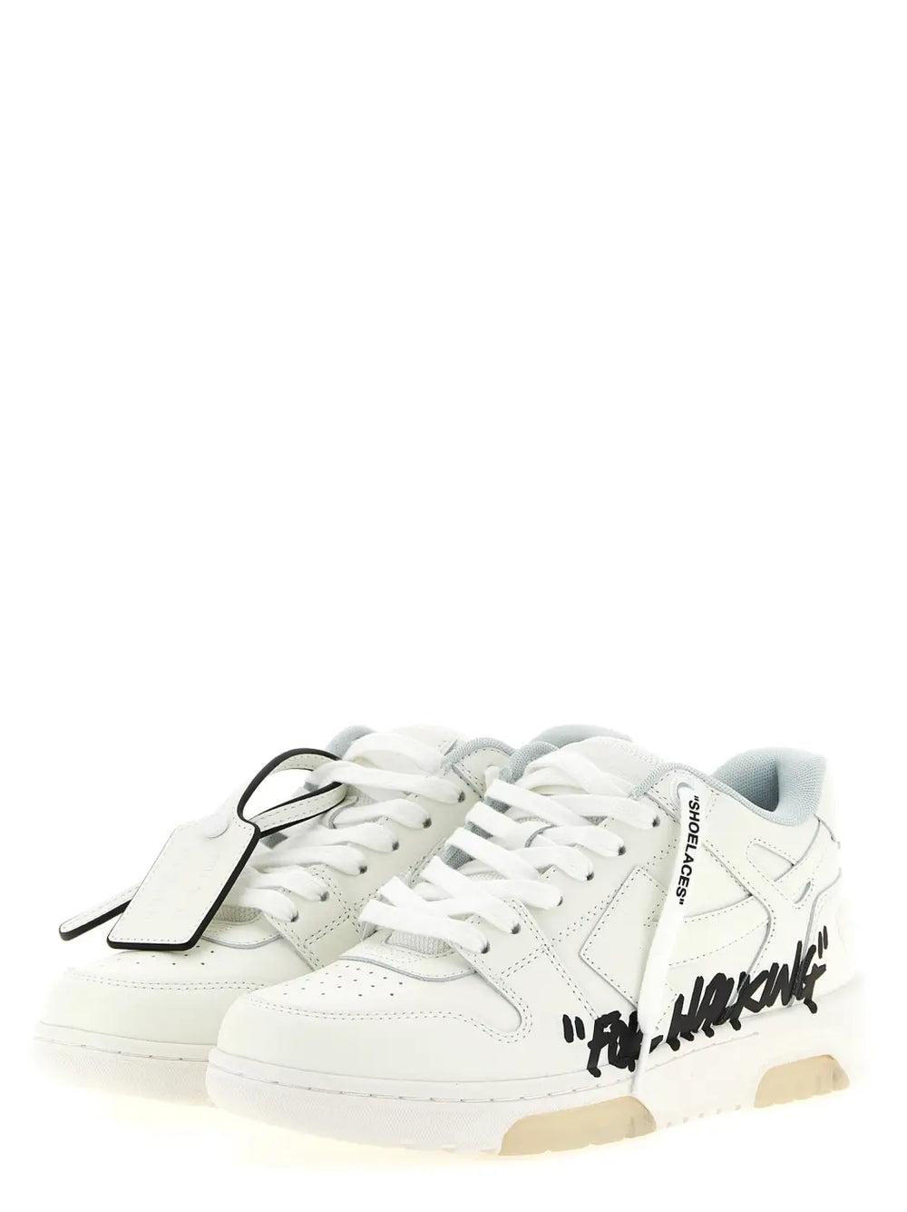 Off-white Bicolor Calfskin Athletic Sneakers
